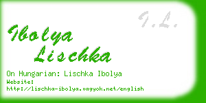 ibolya lischka business card